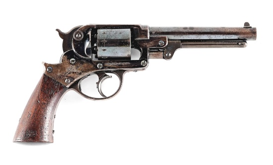 (A) CIVIL WAR ERA MARTIALLY MARKED STARR ARMS MODEL 1858 ARMY DOUBLE ACTION REVOLVER.