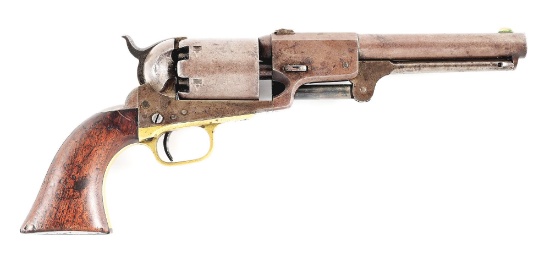 (A) MARTIALLY MARKED COLT THIRD MODEL DRAGOON SINGLE ACTION PERCUSSION REVOLVER.
