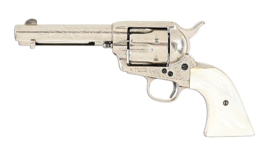 (A) DOCUMENTED FACTORY ENGRAVED COLT SINGLE ACTION ARMY REVOLVER.