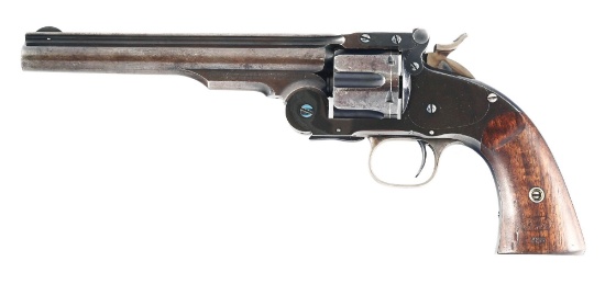 (A) MARTIALLY MARKED S&W 2ND MODEL SCHOFIELD SINGLE ACTION TOP BREAK REVOLVER.