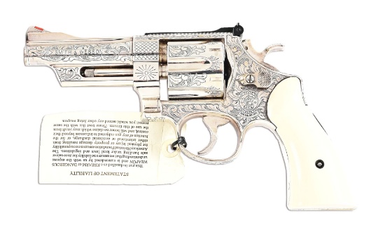 (M) GEORGE S PATTON COMMEMORATIVE ENGRAVED SMITH AND WESSON MODEL 27-5 REVOLVER