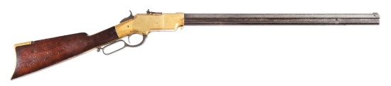 (A) NEW HAVEN ARMS BRASS FRAME HENRY MODEL 1860 LEVER ACTION RIFLE.