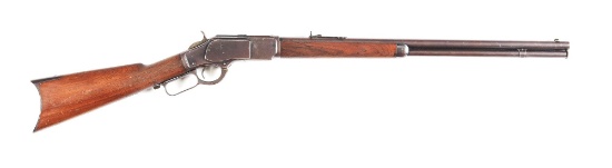 (A) WINCHESTER MODEL 1873 LEVER ACTION RIFLE IN .22 SHORT.