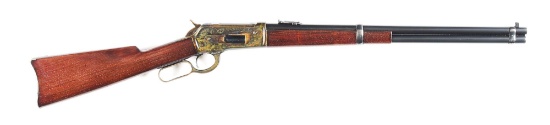(A) ATTRACTIVELY RESTORED WINCHESTER MODEL 1886 SADDLE RING CARBINE.