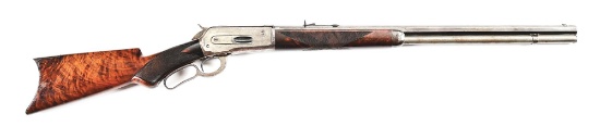 (A) WINCHESTER MODEL 1886 DELUXE .38-56 W.C.F. LEVER ACTION RIFLE (1891).