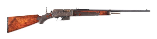 (C) EXCEPTIONALLY RARE DOCUMENTED FACTORY ENGRAVED DELUXE WINCHESTER MODEL 1905 SELF-LOADING RIFLE (