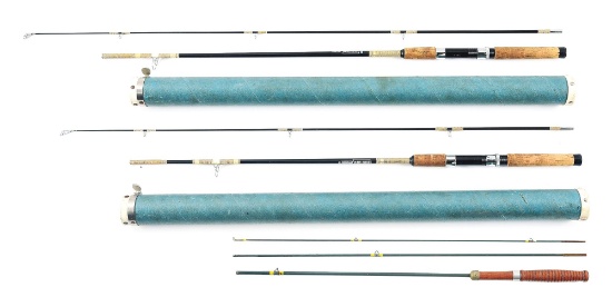 PAIR OF SALMON FISHING RODS ATTRIBUTED TO CLARK GABLE.
