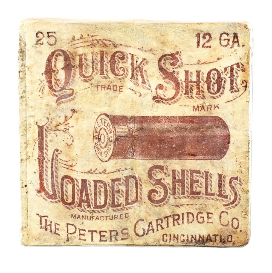 EARLY BLACKPOWDER PETERS "QUICK SHOT" SHOT SHELL BOX