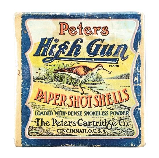 VINTAGE PETERS "HIGH GUN" SHOT SHELL BOX