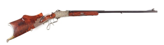 (C) GERMAN MARTINI SCHUETZEN 8.15X46R SINGLE SHOT RIFLE.