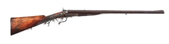 (A) JOHN LYELL .500 BPE UNDERLEVER DOUBLE RIFLE WITH CASE & ACCESSORIES.