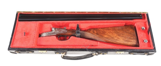 (M) FAMARS DIANA 28 BORE SIDE BY SIDE SHOTGUN WITH CASE.