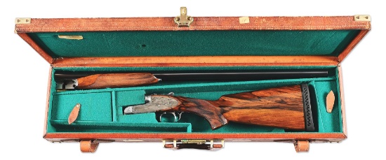 (M) IVO FABBRI SIDELOCK 12 GAUGE SHOTGUN WITH GAME SCENE ENGRAVING SIGNED BY TOMASONI.
