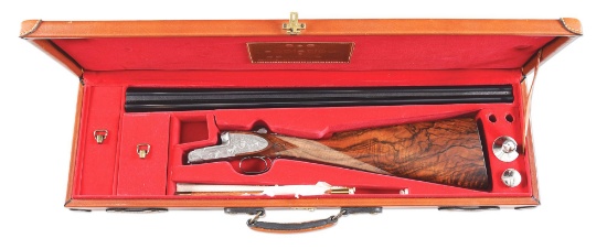 (M) CASED ABBIATICO & SALVINELLI 28 BORE SIDE BY SIDE SHOTGUN.