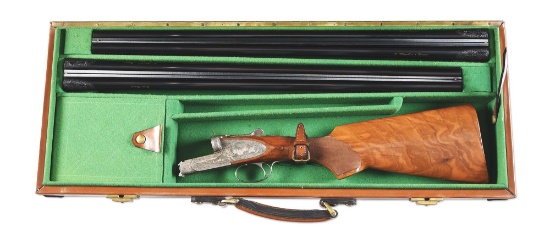 (M) FAMARS DIANA 2 BARREL SET 12 BORE SIDE BY SIDE SHOTGUN WITH CASE.