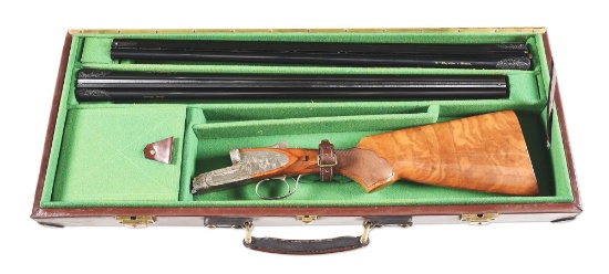 (M) FAMARS DIANA 2 BARREL SET SIDE BY SIDE SHOTGUN WITH CASE.