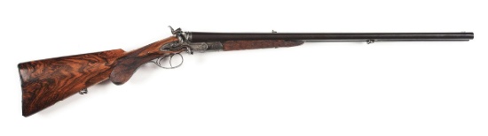 (C) BARTELS HAMMER FIRED SIDE BY SIDE CAPE GUN IN 12 GAUGE AND .577 BPE.