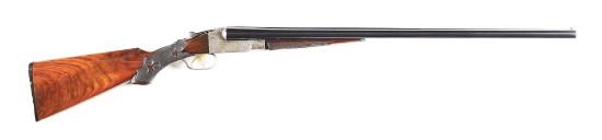(C) ITHACA FLUES GRADE 4 HAMMERLESS SIDE BY SIDE SHOTGUN.