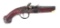 (A) DAUPHINE SIGNED FRENCH FLINTLOCK PISTOL WITH BELT HOOK AND DECORATED BARREL.
