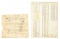 LOT OF 2: REVOLUTIONARY WAR RECEIPT OF USE OF HORSE AND FLOUR TO FRENCH ARMY.
