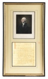 FRAMED 1796 GEORGE WASHINGTON PERSONAL PRESIDENTIAL LETTER TO COLONEL PICKERING.