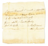 1776 AIDE DE CAMP TO GEN GREENE APPOINTMENT LETTER.