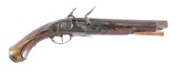 (A) AMERICAN STOCKED AND USED HORSEMAN'S PISTOL WITH FRENCH MODEL 1733 COMPONENTS.