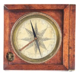 FINE LARGE CASED 1812 DATED NAUTICAL COMPASS.