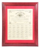 FRAMED CONFEDERATE $1000 CURRENCY.