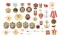 LOT OF SOVIET CAP AND MISCELLANEOUS BADGES.