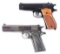 (M) LOT OF 2: ALUMINUM FRAME SMITH & WESSON MODEL 39-2 AND CUSTOM ESSEX ARMS M1911A1 SEMI-AUTOMATIC