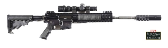 (N) SMITH & WESSON M&P-15 SEMI-AUTOMATIC RIFLE WITH ELITE IRON CQC1 SILENCER (SILENCER).