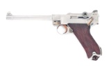 (C) JOHN MARTZ CUSTOM NAVY LUGER SEMI-AUTOMATIC PISTOL.