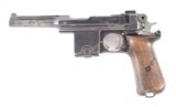 (C) EXTREMELY EARLY PRODUCTION DANISH HAERENS TOJHUS MODEL 1910/21 SEMI-AUTOMATIC PISTOL.