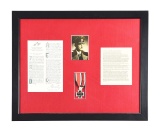 FRAMED KRIEGSMARINE ADMIRAL KARL DONITZ SIGNED PHOTOGRAPH AND DOCUMENT.