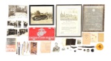 LOT OF MISCELLANEOUS WWI-WWII AMERICAN AND SOVIET EPHEMERA.