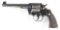 (C) COLT OFFICERS MODEL HEAVY BARREL .38 DOUBLE ACTION REVOLVER.