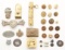 LARGE LOT OF FRATERNAL SWORD PARTS AND OTHER MEDALS.