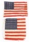LOT OF 2: US 48 STAR FLAGS.