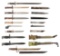 LOT OF 10: VARIOUS MILITARY PATTERN BAYONETS.