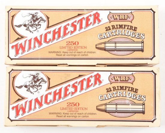 LOT OF 2: LIMITED EDITION BRICKS OF WINCHESTER .22 WRF AMMUNITION.