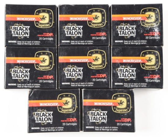 LOT OF 8: BOXES OF WINCHESTER BLACK TALON .44 MAGNUM AMMUNITION.