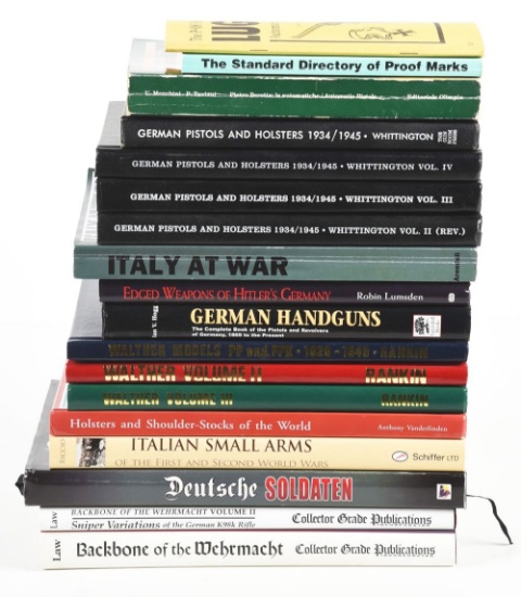 LOT OF 18: GERMAN WWII RELATED FIREARMS REFERENCE BOOKS.