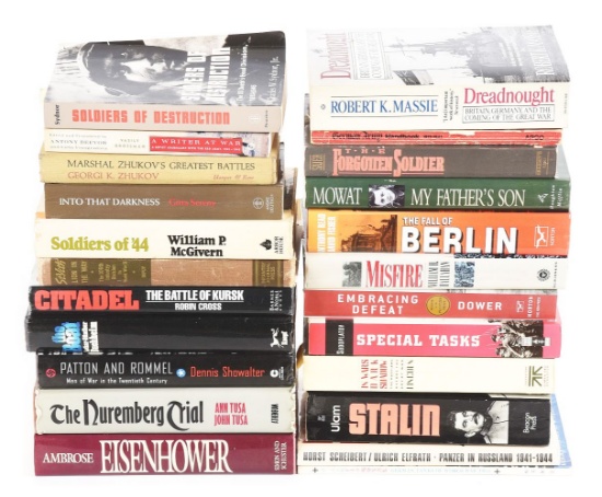 LOT OF 38: WWII MILITARY HISTORY BOOKS.