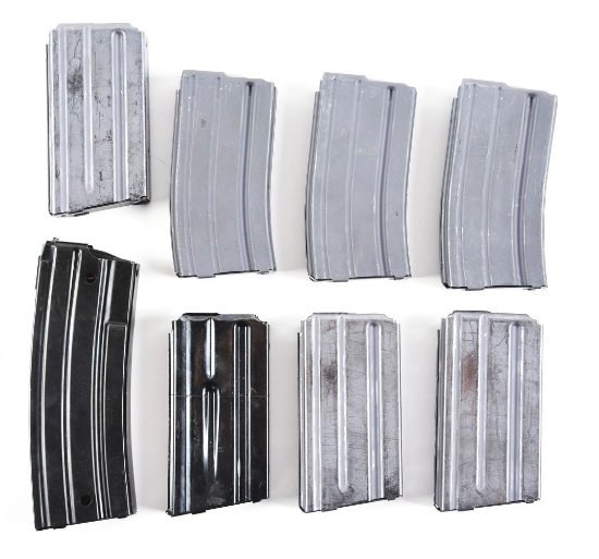LOT OF 8: VARIOUS AR15 STYLE BOX MAGAZINES