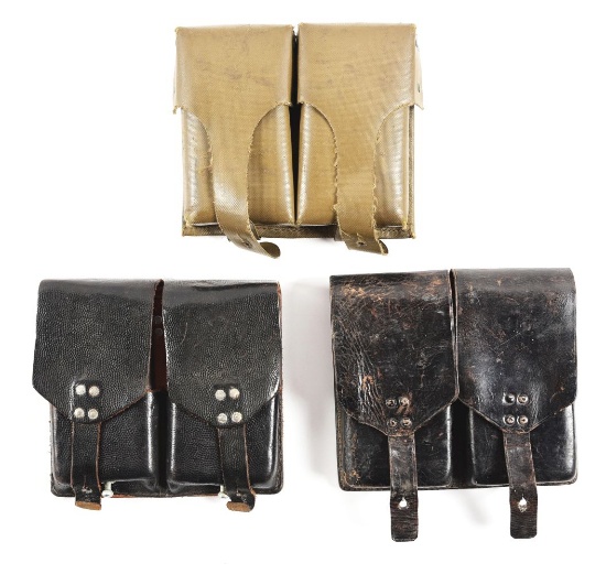 LOT OF 3: FN FAL MAGAZINE POUCHES WITH MAGAZINES