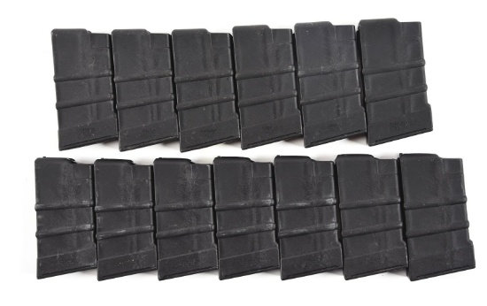 LOT OF 13: POLYMER M14/M1A METRIC MAGAZINES.