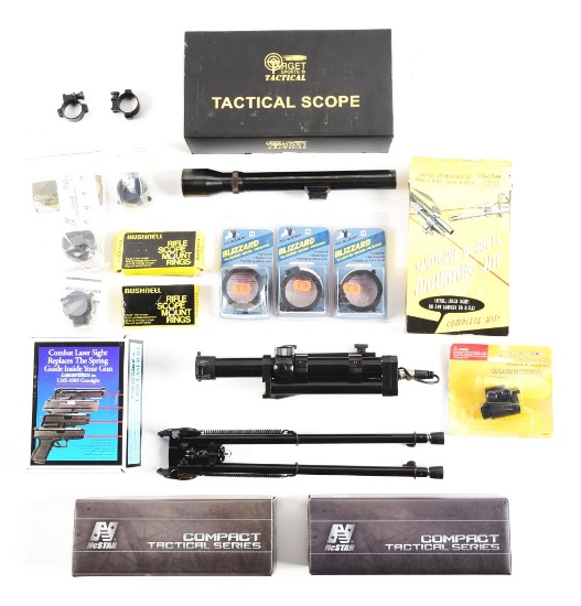 LOT OF VARIOUS FIREARM OPTIC ACCESSORIES
