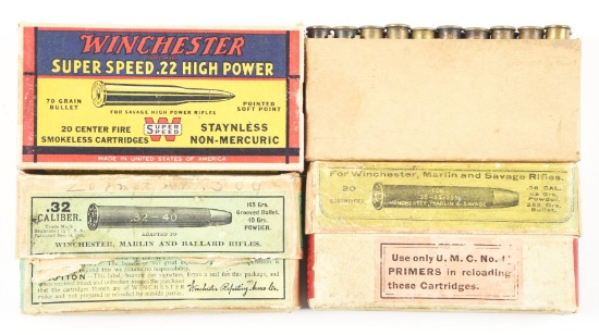 LOT OF 4: VINTAGE WINCHESTER AMMUNITION BOXES