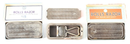 LOT OF 3: VINTAGE ROLLS RAZORS.